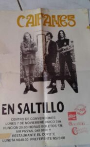 Caifanes en Saltillo - Poster de Promoción en 1994 4