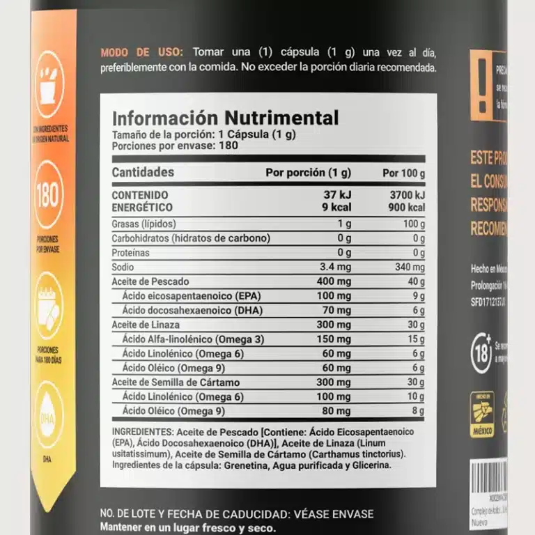 Omega 3-6-9 con 90 cápsulas - Imagen 2