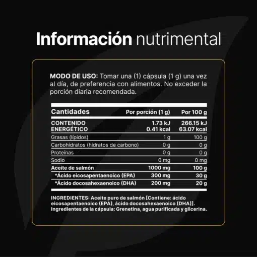 Omega 3 Aceite Puro de Salmón - 90 cápsulas 2