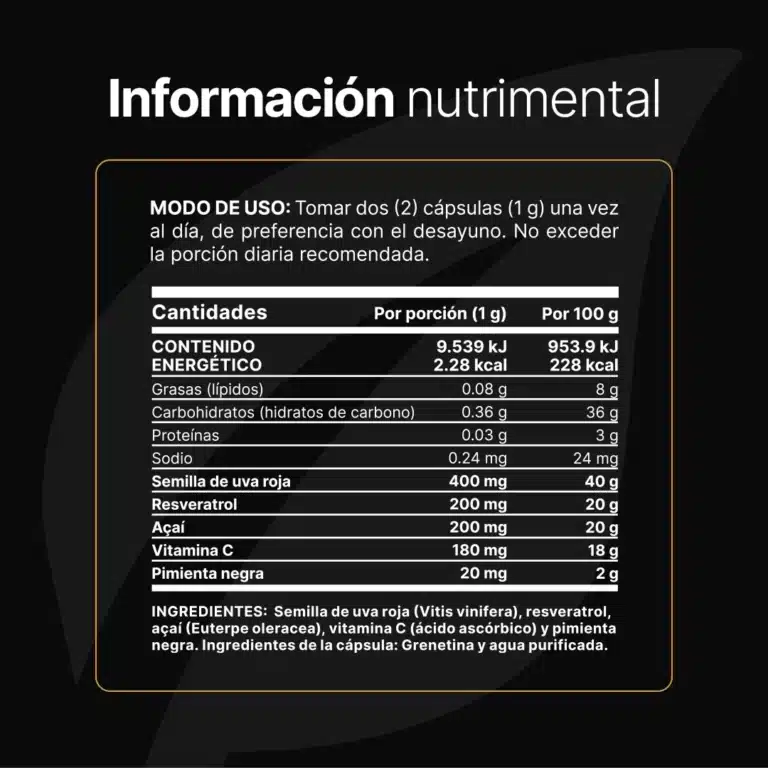 Resveratrol - 90 cápsulas - Imagen 2