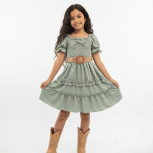 Alternative view of Vestido Vaquero con olanes