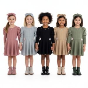 Vestido para niña con diadema