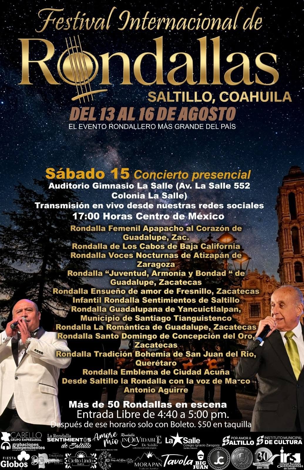 Festival Internacional de Rondallas Saltillo 2026 – Día 3