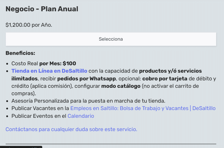 Como Seleccionar tu Membresía 5