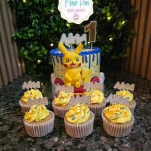 Pastel y cupcakes de Pikachu ⚡️