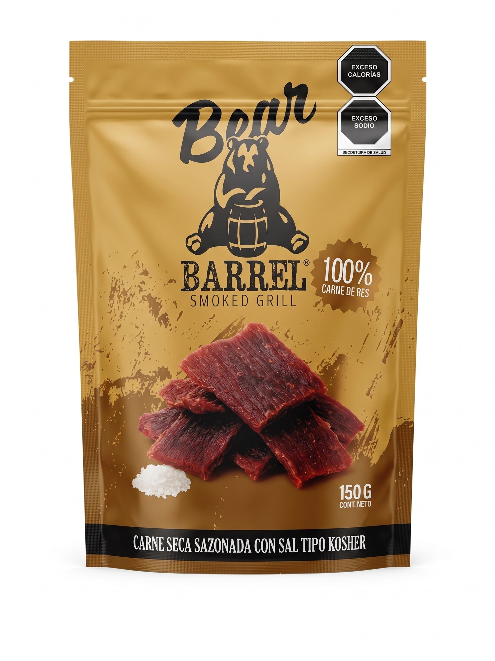 Carne seca botanera con sal tipo kosher