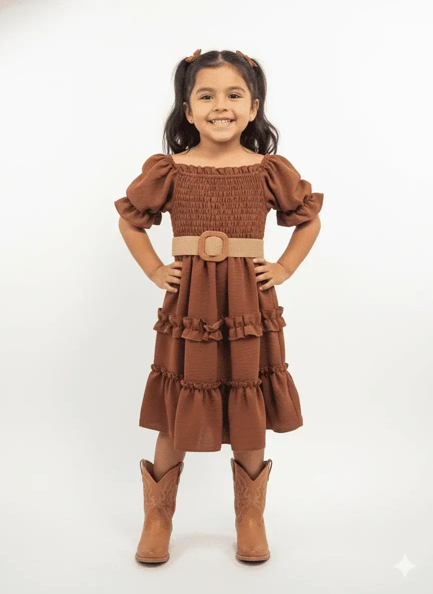 Vestido Vaquero con olanes