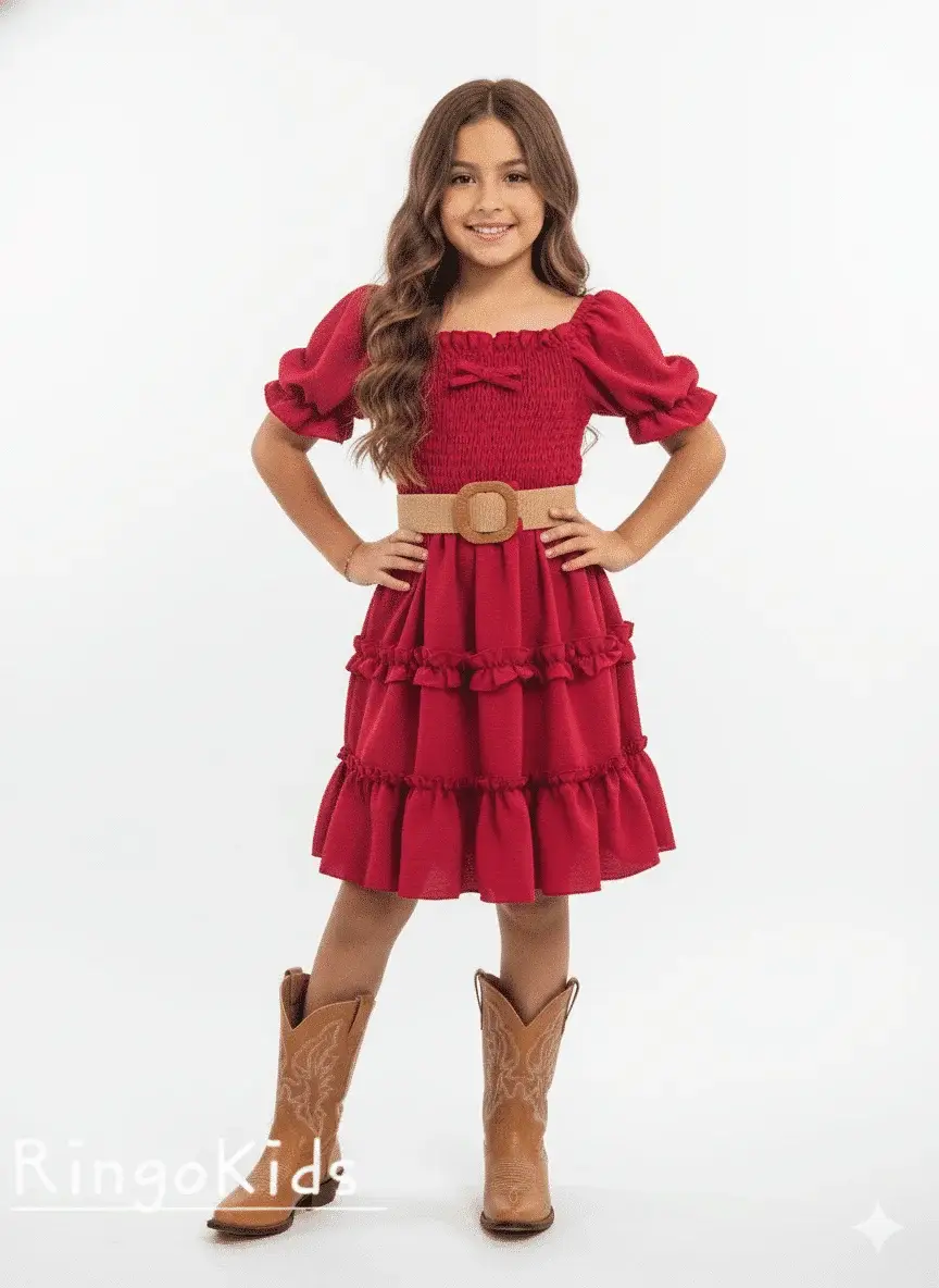 Vestido Vaquero con olanes