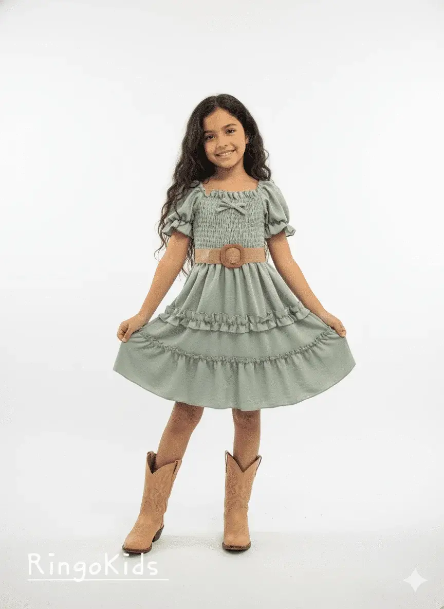 Vestido Vaquero con olanes