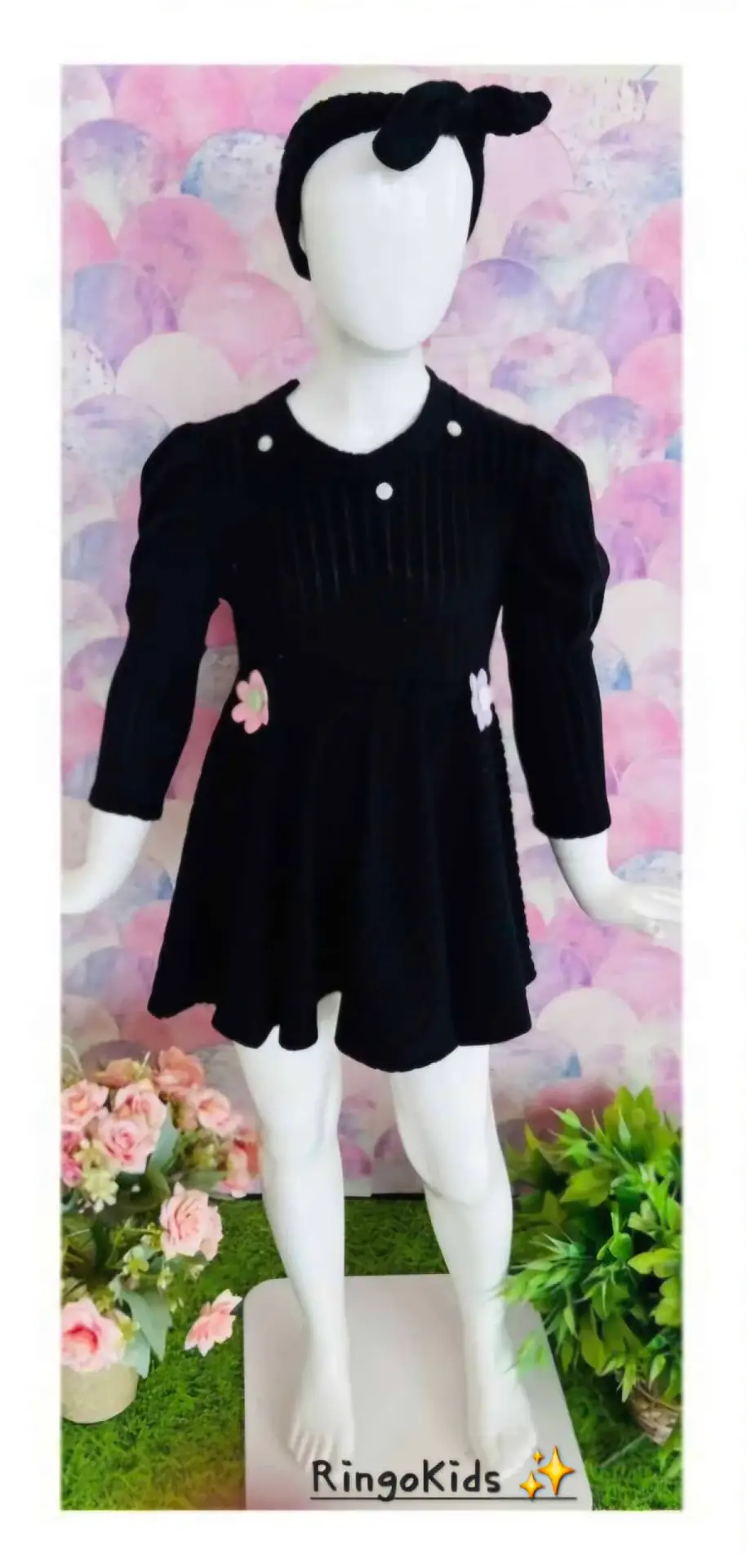Vestido para niña con diadema