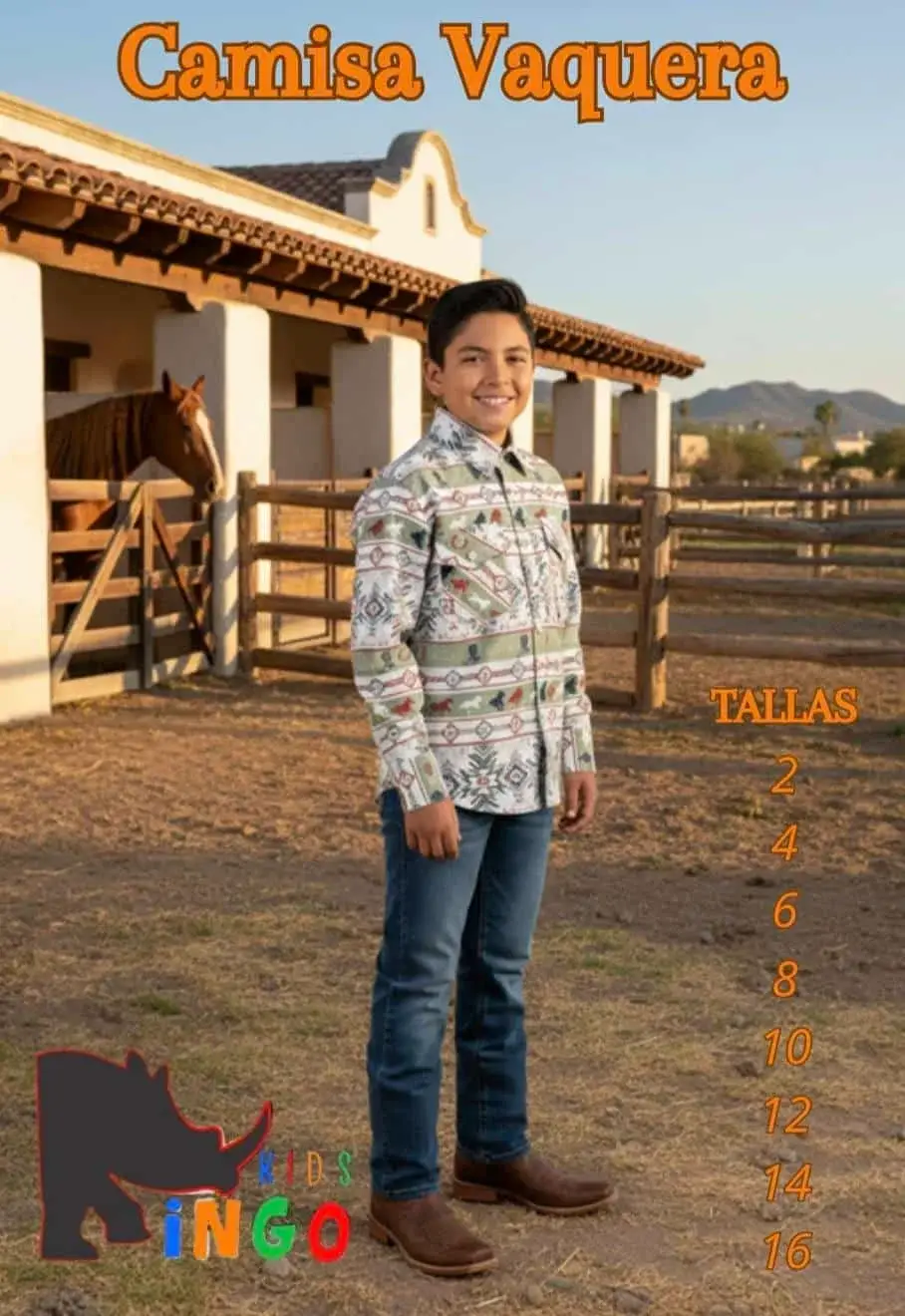 Camisa Vaquera de Broche para Niño – Varios Modelos