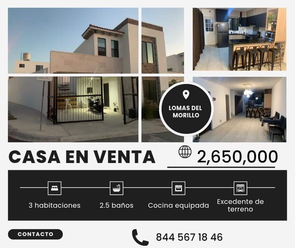 Casa en Venta al Sur de Saltillo – Fracc. Lomas del Morillo