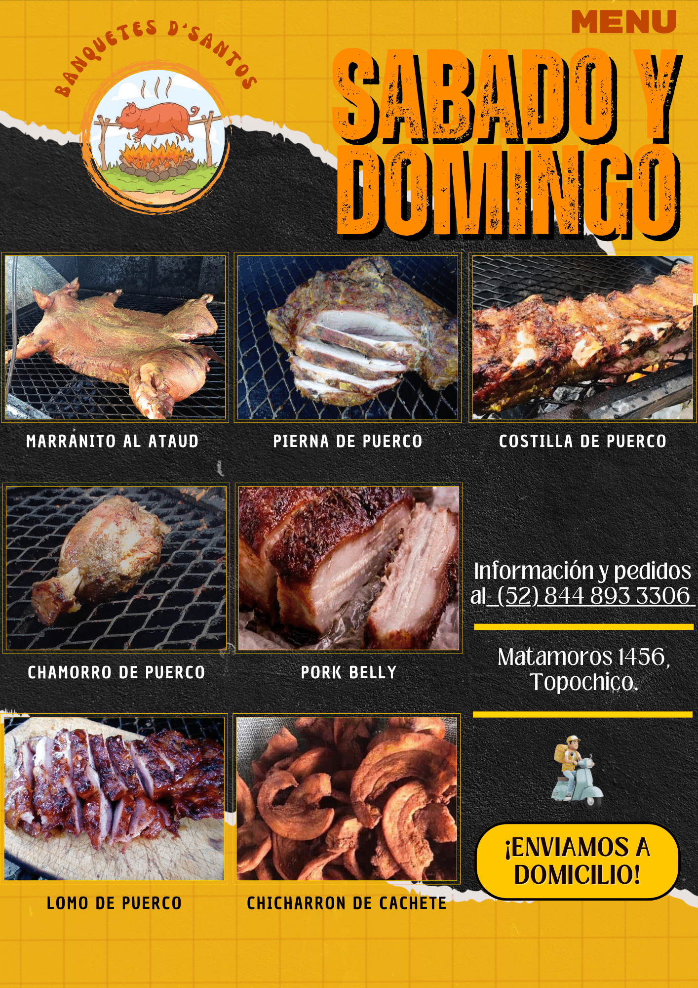 MENÚ SÁBADO Y DOMINGO📣‼️