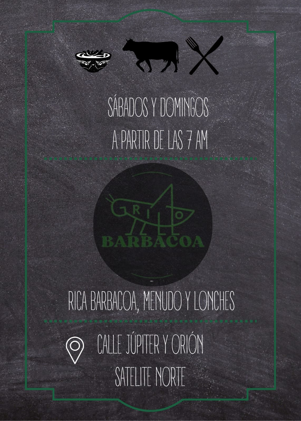 Barbacoa y menudo grillo